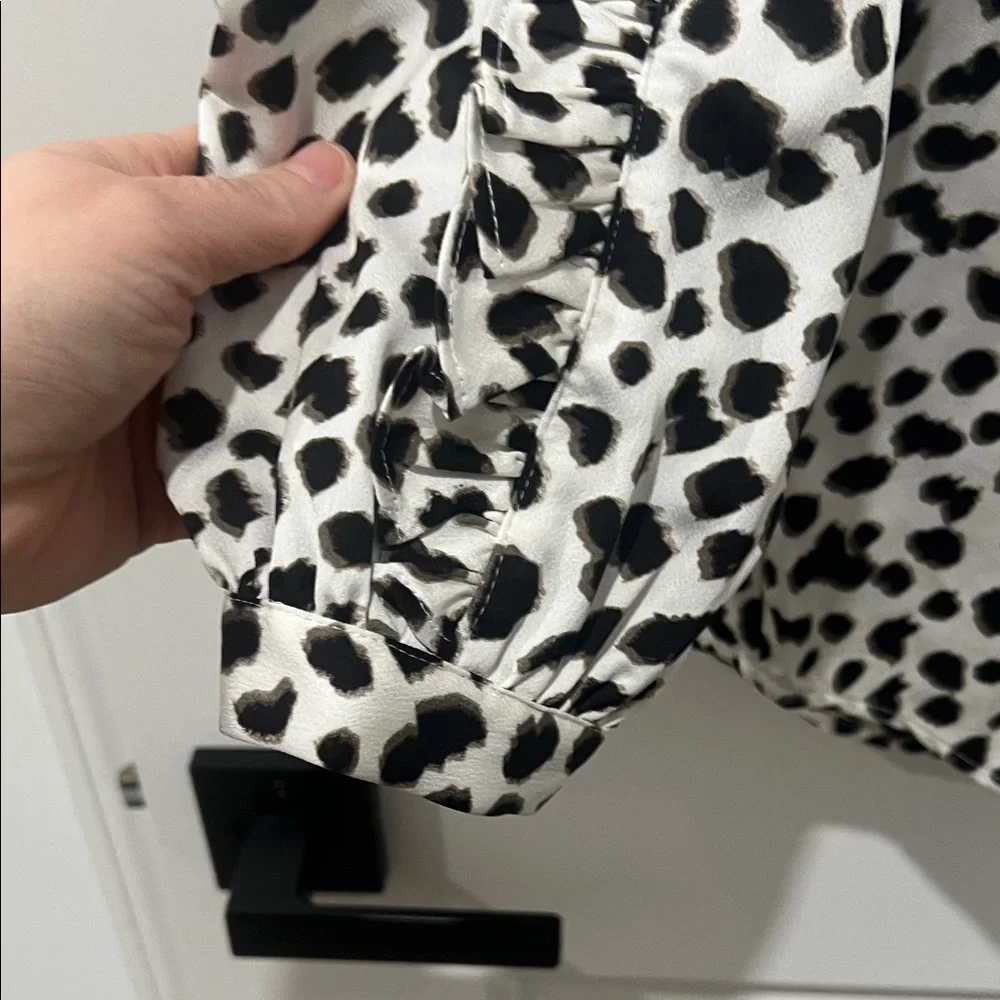J. Crew‎ Black and White Spotted Blouse